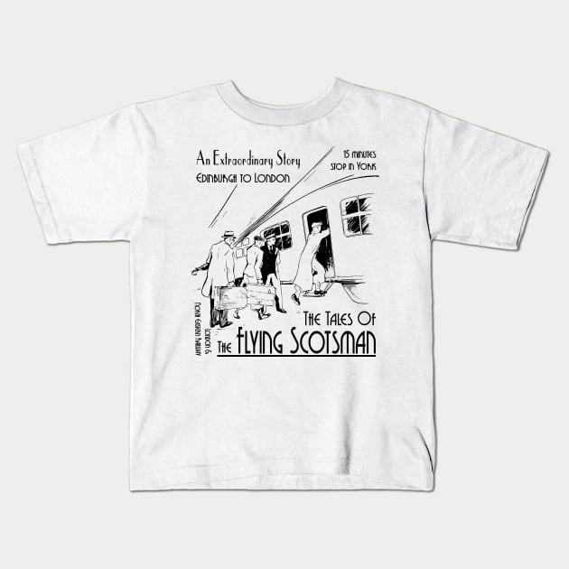 The Tales Of The Flying Scotsman Kids T-Shirt by black8elise
